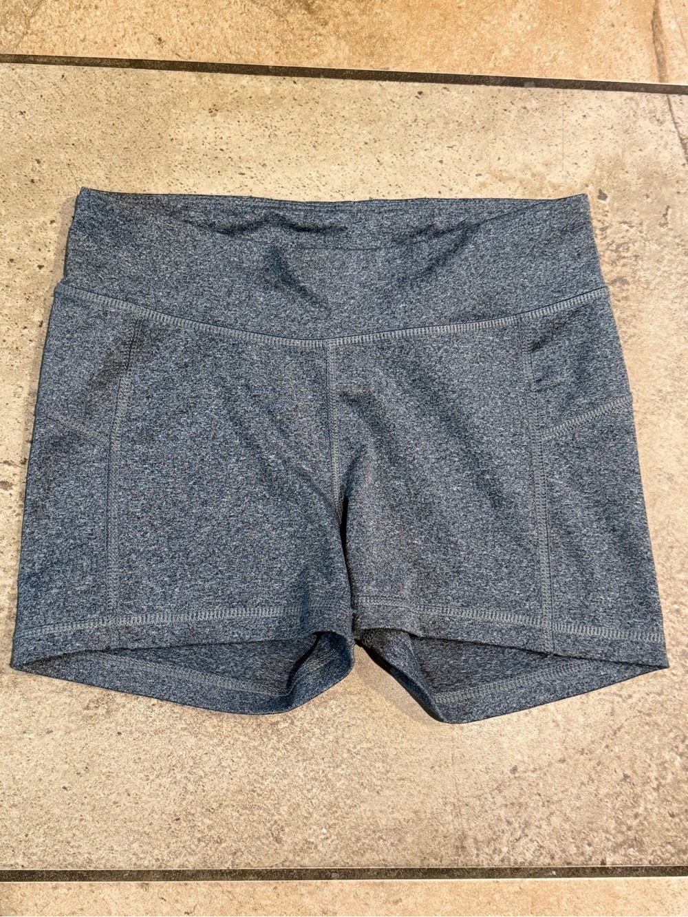 Aeropostale Heathered Dark Gray Athletic Shorts